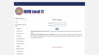 IBEW Local 11 Job Dispatch Error