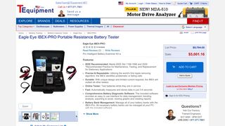 Eagle Eye IBEX-PRO Portable Resistance Battery Tester - Tequipment