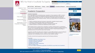 Cooperation - Academic Cooperation - IBFD