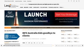 IBFX Australia bids goodbye to clients - LeapRate