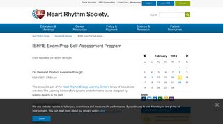 IBHRE Exam Prep Self-Assessment Program - Heart Rhythm Society