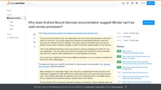Why does Android Bound Services documentation suggest IBinder can ...