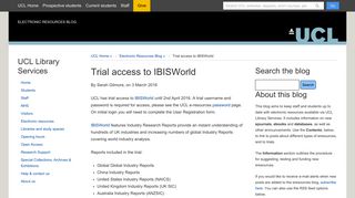 Trial access to IBISWorld | Electronic Resources Blog - UCL Blogs