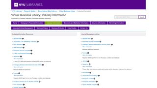 Industry Information - Virtual Business Library - Research Guides at ...