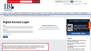Login - Indianapolis Business Journal