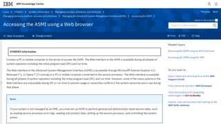 Accessing the ASMI using a Web browser - IBM
