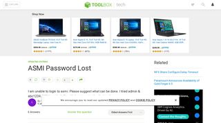 ASMI Password Lost - IT Toolbox
