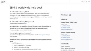 Worldwide IBM Registration Helpdesk