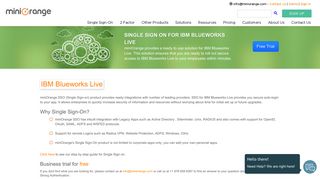 Single Sign On(SSO) solution for IBM Blueworks Live - miniOrange