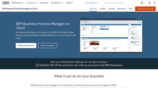 IBM Business Process Manager on Cloud - Overview - United States