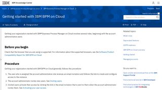 Getting started with IBM BPM on Cloud