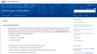 LinkedIn Apps for BrassRing - IBM