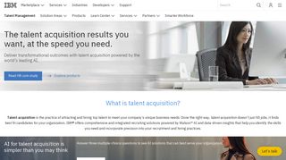 Talent Acquisition | IBM Talent Management