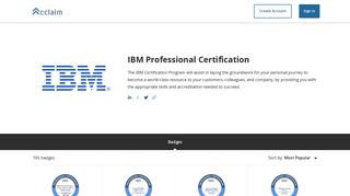 IBM Professional Certification - Acclaim