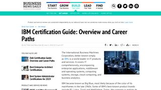 IBM Certification Guide: Overview and Career Paths