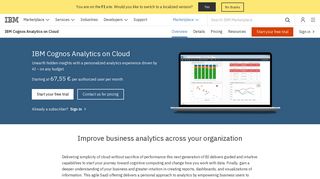 IBM Cognos Analytics on Cloud - Overview - Finland