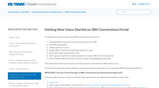 Getting New Users Started on IBM Connections Portal – Ingram Micro ...