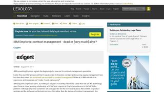IBM Emptoris: contract management - dead or [very much] alive ...