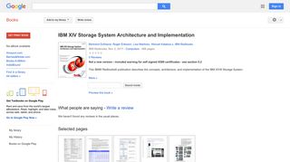 IBM XIV Storage System Architecture and Implementation