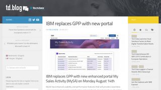 IBM replaces GPP with new portal - td.blog