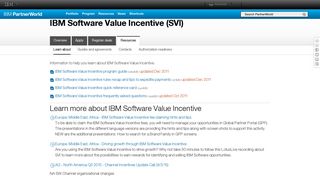 IBM PartnerWorld - IBM Software Value Incentive (SVI)