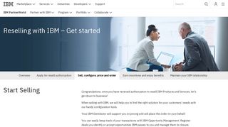 Reselling with IBM – Get started | IBM PartnerWorld