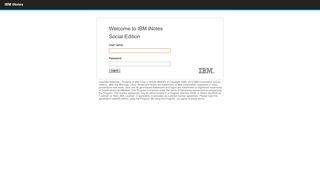 IBM iNotes Login