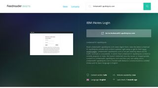 Get Lmdamail01.apollotyres.com news - IBM iNotes Login