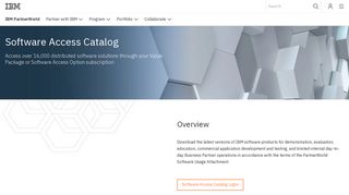 Software Access Catalog | IBM PartnerWorld