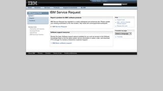 IBM System i Support: IBM Service Request