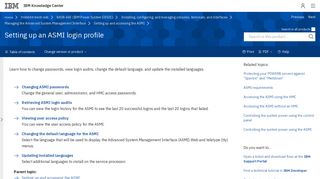 Setting up an ASMI login profile - IBM
