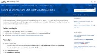 Setting up a Chat client with standard log in - Chat ... - IBM