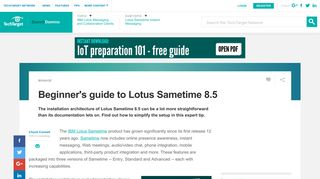 Beginner's guide to Lotus Sametime 8.5 - SearchDomino - TechTarget