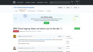 IBM Cloud signup does not return you to the lab · Issue #9 · IBM ...