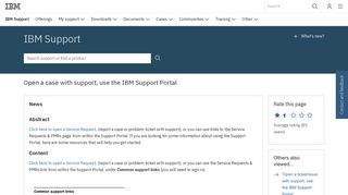 IBM Open a case with support, use the IBM Support Portal - United ...