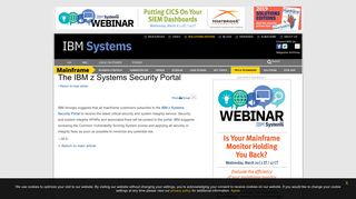 The IBM z Systems Security Portal - IBM Systems Magazine