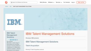 IBM Talent Management Solutions Products | G2 Crowd