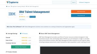 IBM Talent Management Reviews and Pricing - 2019 - Capterra