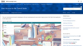 User Access to the Talent Suite - IBM