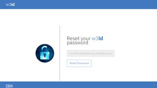 Forgot password? - IBM w3id