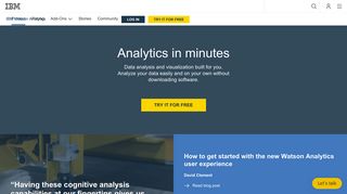 IBM Watson Analytics: Easy Analytics | Home