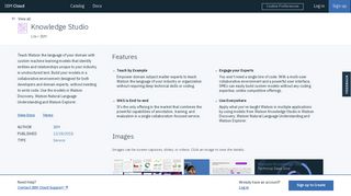 Knowledge Studio - IBM Cloud