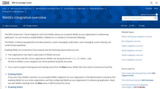WebEx integration overview - IBM