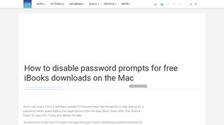 How to disable password prompts for free iBooks downloads on the Mac