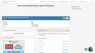 iBoss Home Default Router Login and Password - Clean CSS