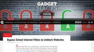 How to Bypass School Internet Filters to Unblock Websites « Digiwonk ...