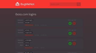 iboss.com passwords - BugMeNot