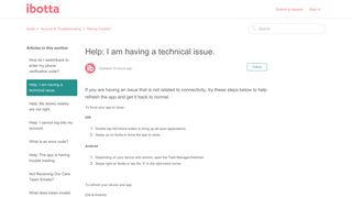 Help: I am having a technical issue. – Ibotta