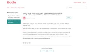 Why has my account been deactivated? – Ibotta