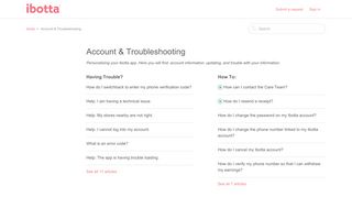 Account & Troubleshooting – Ibotta
